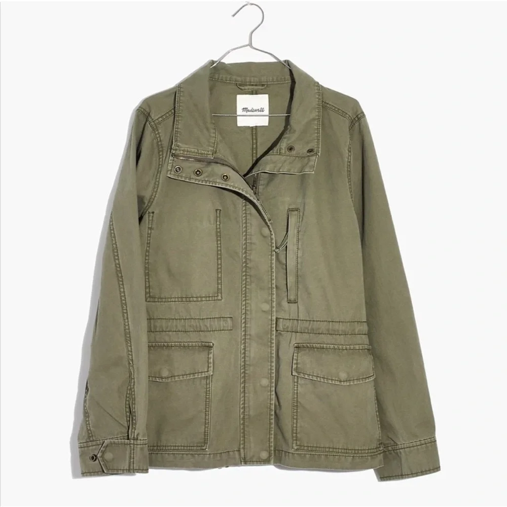 NWT Madewell Passage Utility Jacket Olive Green Size S - Picture 3 of 14